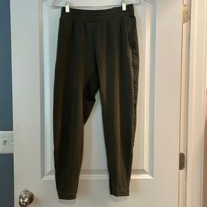 Adidas Medium olive green detailed joggers